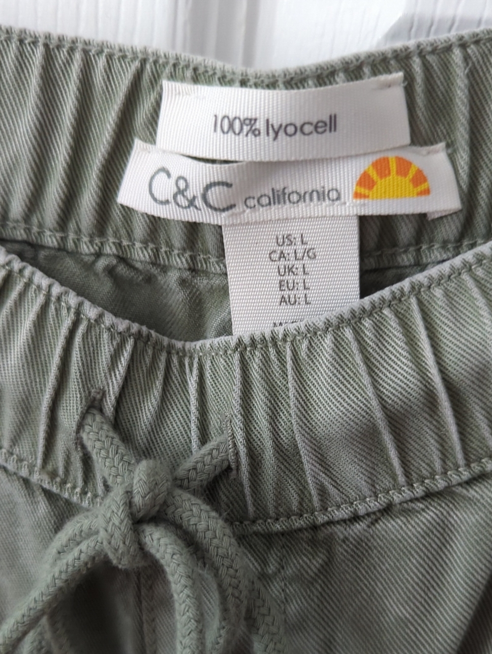 NWT! ~C & C CALIFORNIA~ FUNKY WIDE LEG CARGO PANTS-L - Picture 3 of 9